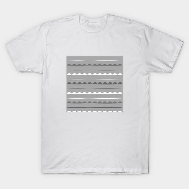 Stripes Decor. grey. white. T-Shirt by PrintedDreams